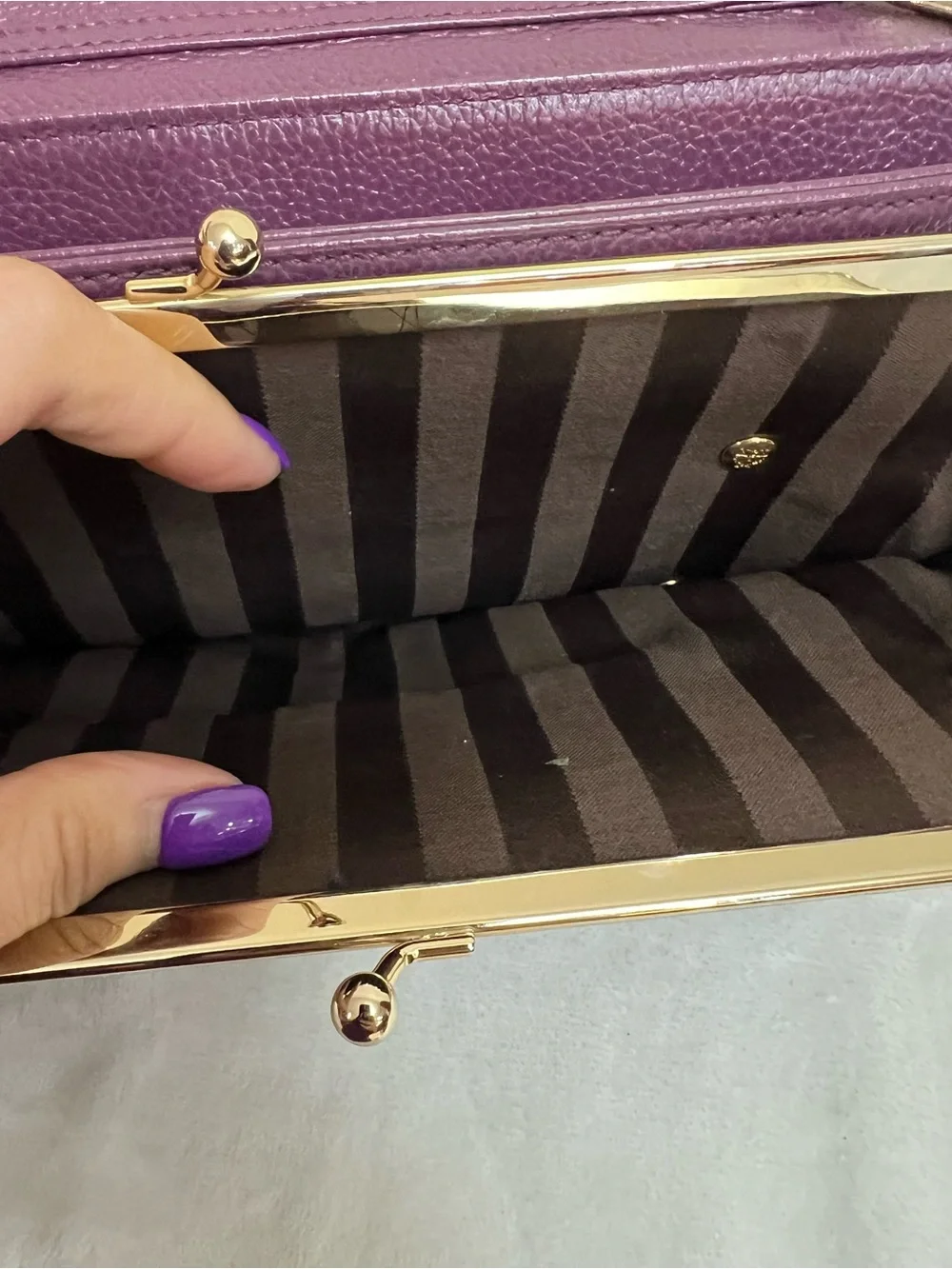 AUTH MCM PURPLE SHOULDER BAG